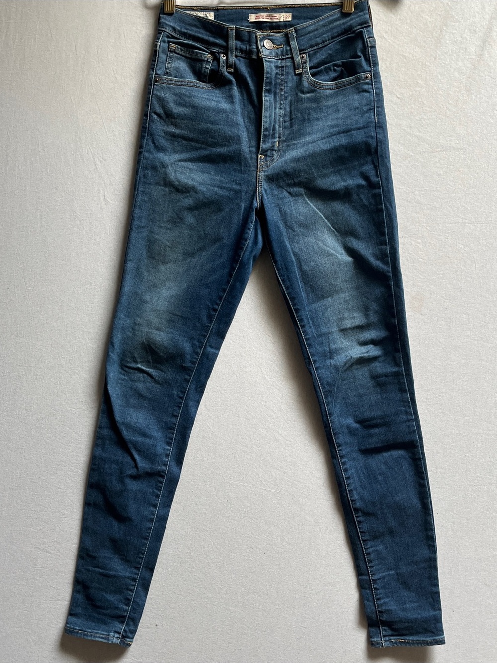Levi's Mile High Super Skinny Stretch Jeans Indigo Blue Size 27